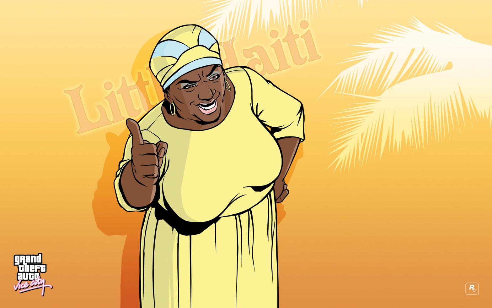 Official artwork of Auntie Poulet, leader of the Haitian gang in GTA Vice City